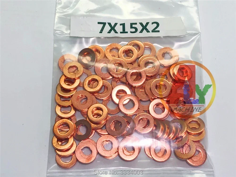 Diesel Injector Seal Kits 7x15mm/9x18mm CRIN Diesel Common Rail Injector Copper Seal Washer Gasket Ring Repair Kits