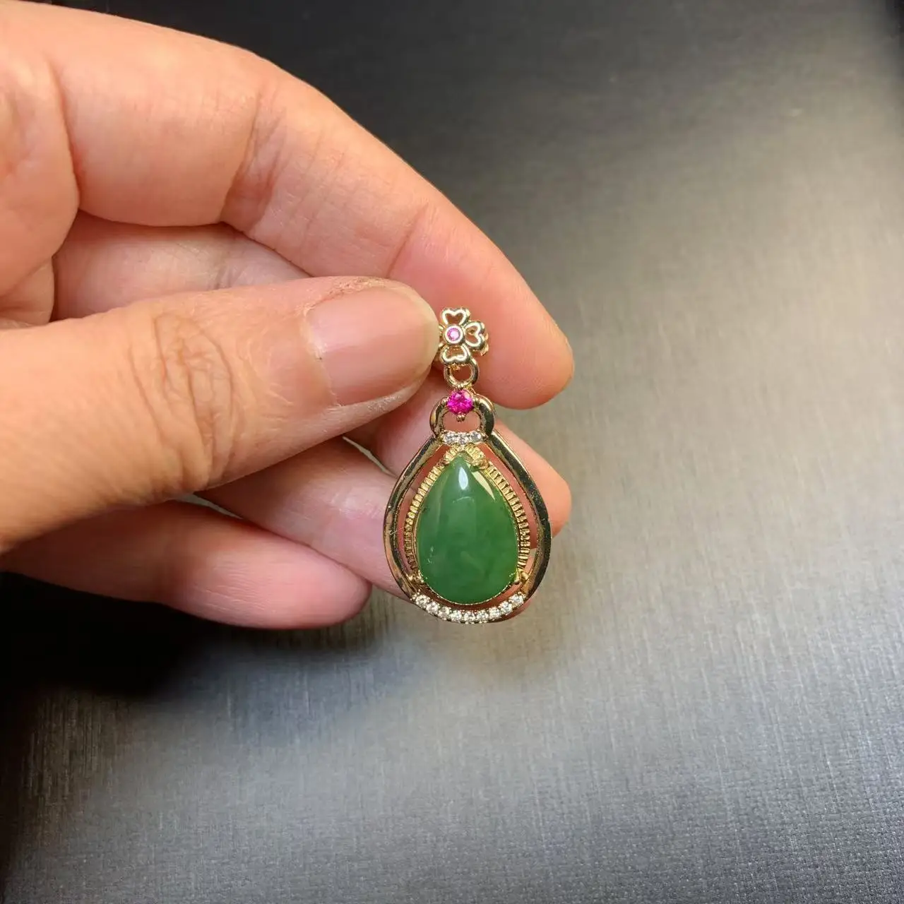 Natural Stone Pendant Necklace GREEN Hetian Jade High Quality Jewelry Women Gifts Fine