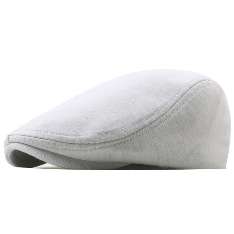 Cotton Newsboy Caps Autumn Winter Beret Male Horn Retro Solid Peaked Cap Forward Hat For Men Protection Elasticity Peaky Blinder casual hat
