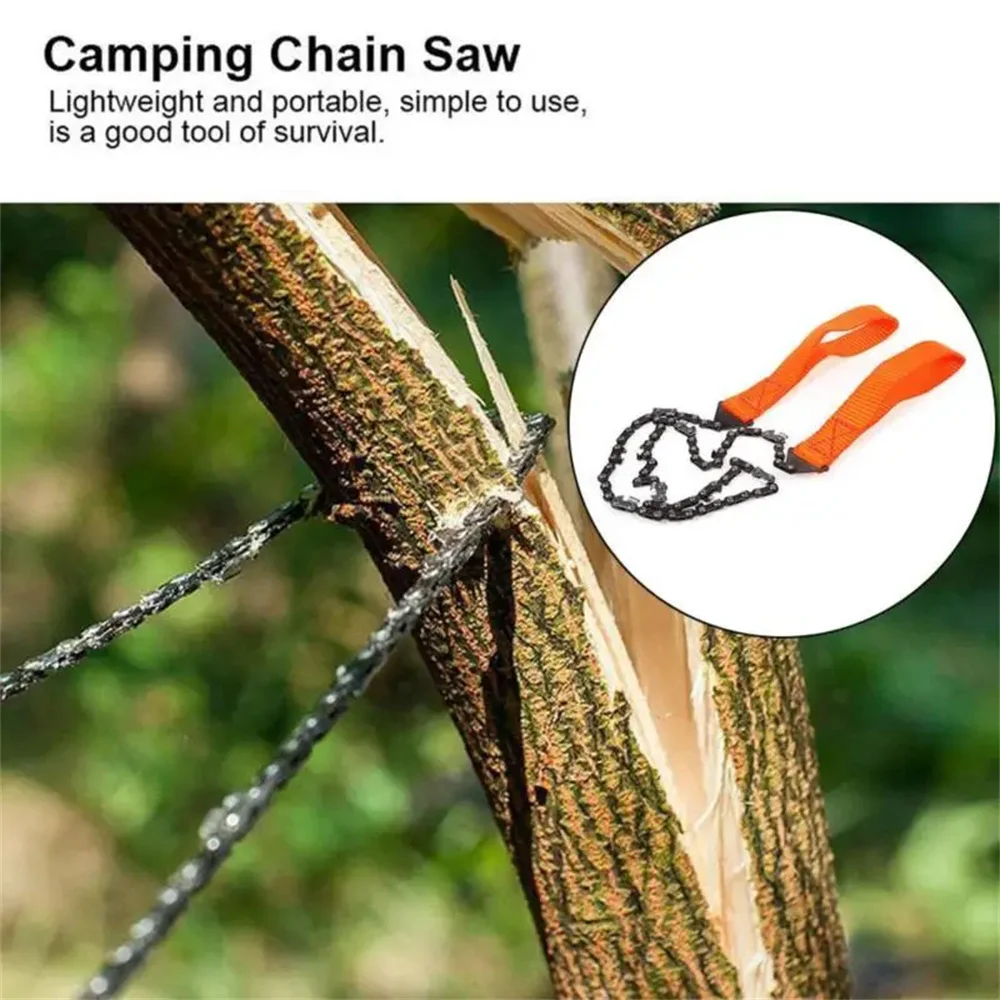 11 Teeth Outdoor Portable Hand-drawn Wire Saw Field Mountaineering Life-saving Chain Saw Multi-function Tool Pocket Chain Multi Purpose Saw Hand Saw Handheld Saw