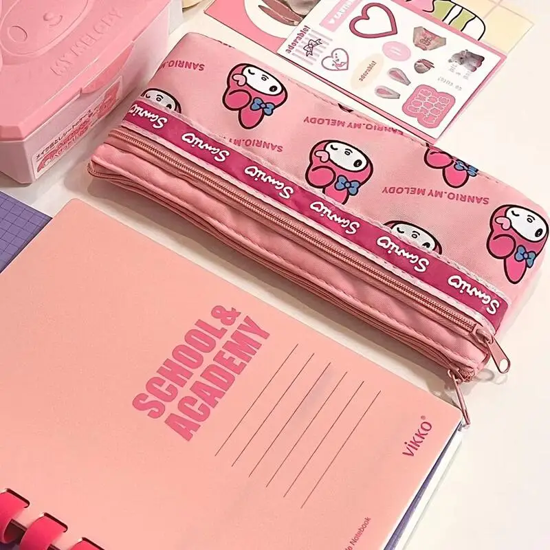 

Sanrio Kuromi Pencil Case Miniso Anime Cartoon Cute School Supplies Office Supplies Kawaii Stationery Bag Girls Holiday Gifts