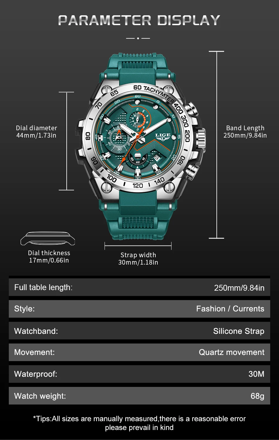 LIGE 89205 Men's Watch description image 8