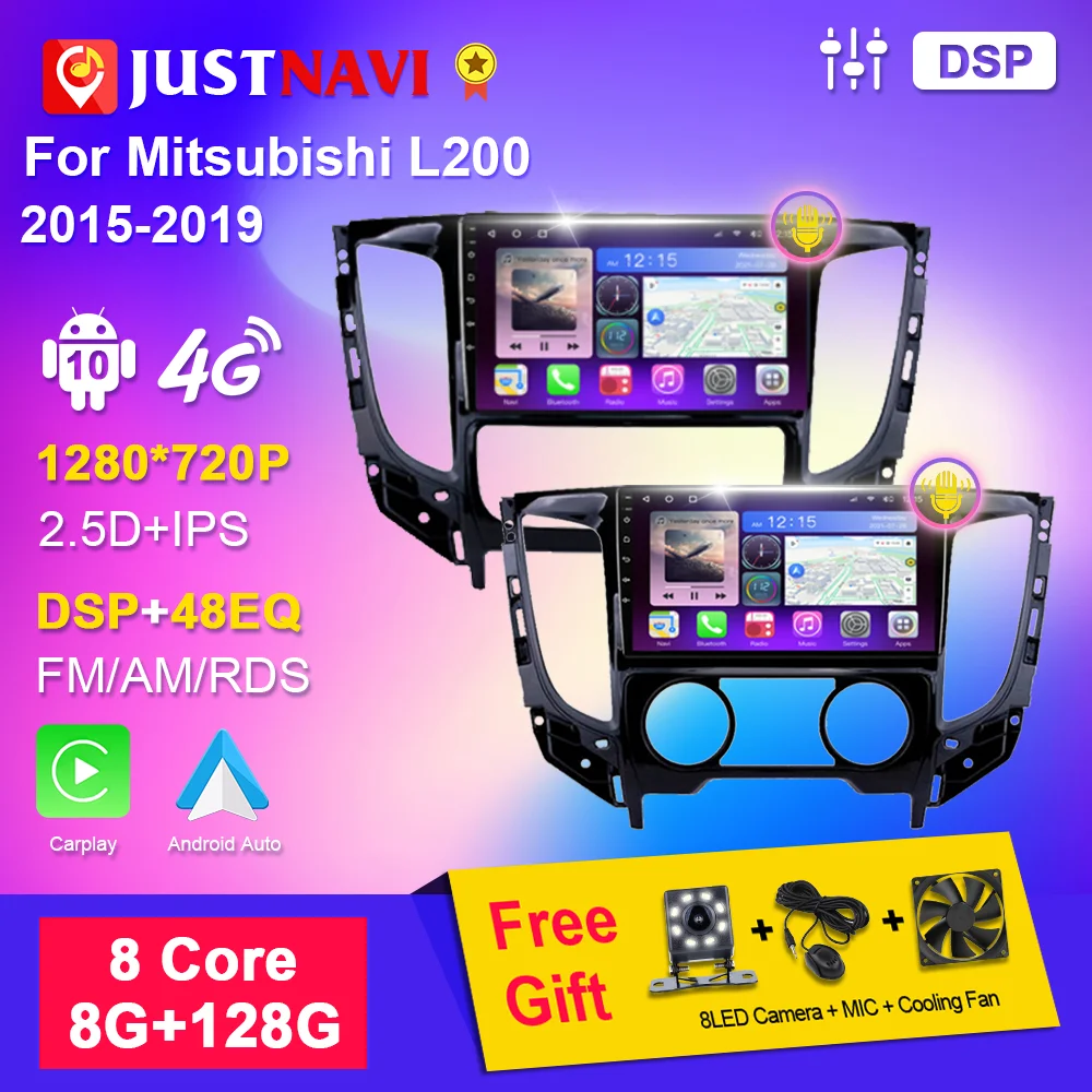 JUSTNAVI for Mitsubishi L200 5 Triton 3 20152019 2din Car Radio