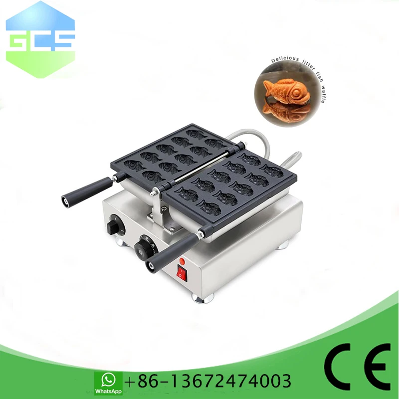 Taiyaki Maker 10PCS Fish Shaped Waffle Maker Machine 800W Ice Cream Taiyaki Maker Non-stick Coating Electric/Gas