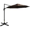 Offset Patio Umbrella with Base, Hanging Aluminum and Steel Cantilever Umbrella with 360° Rotation, Easy Tilt, 2