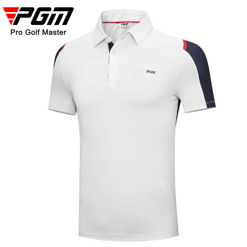 

PGM Men's Golf Short Sleeve T-shirt Summer Lightweight Breathable Sports Fabric Top Golf Shirts for Men
