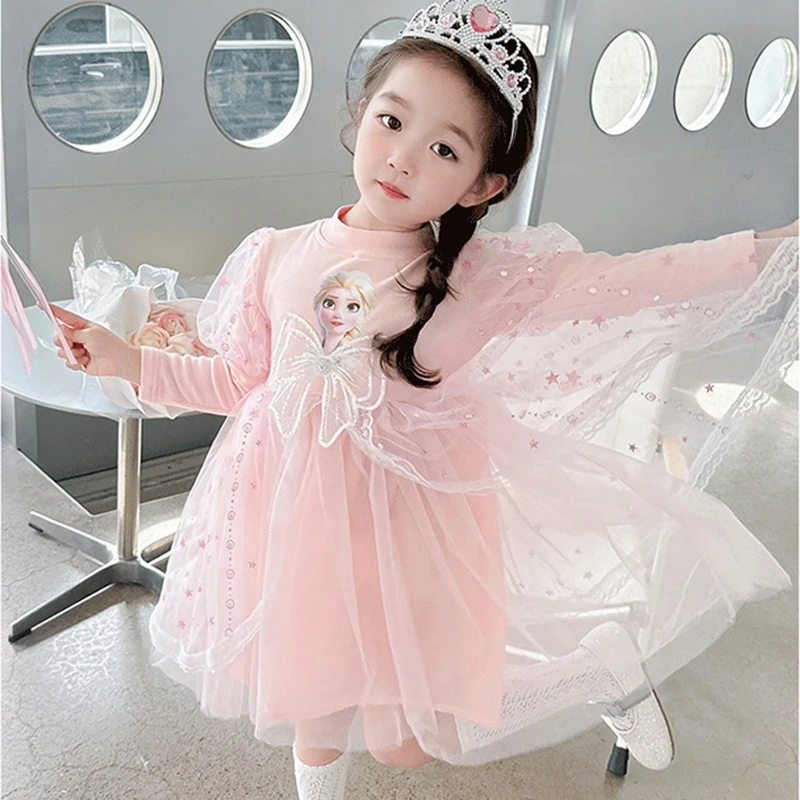 Girls Elsa Princess Dress 5