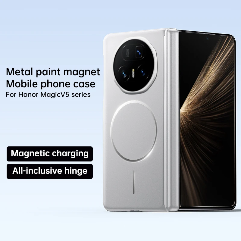 Luxury Metallic Paint Magnetic Folding Back Cover with Shockproof Bumper