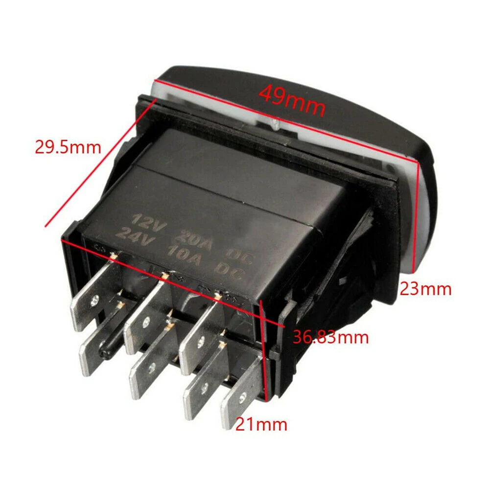 

“Upgrade Your Wiring for Winch In and Out Operation or Other Accessories Control with 7 Pin Blue LED Rocker Switch”