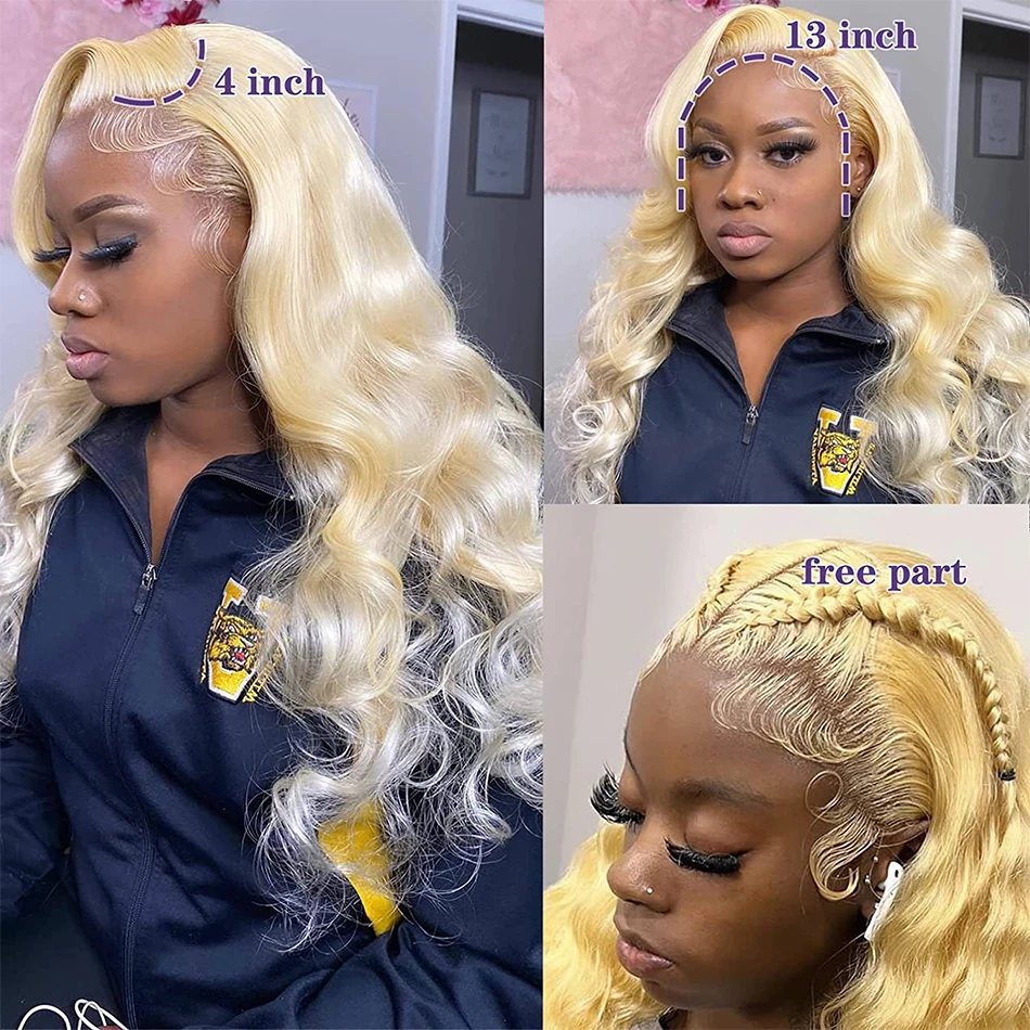 Wiggogo Blonde Lace Front Wig Human Hair Body Wave 613 Hd Lace Frontal Wig 13X4 Hd Lace Wig 13X6 Human Hair Lace Frontal Wigs 2