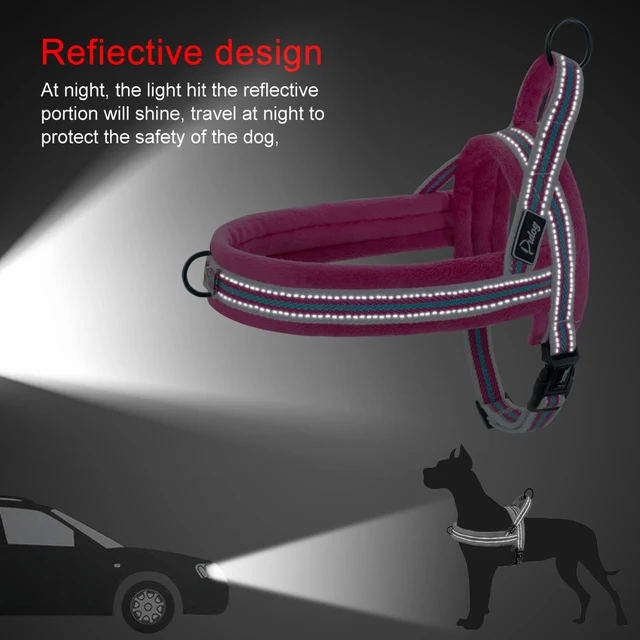 Winter Warm Soft Padded Dog Harness No Pull Dog Harness Vest Reflective Adjustable Pet Training Vest For Small Medium Large Dogs 3