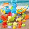 Beach Toys for Kids Sand Toys Set Sand Bucket Shovel Rake Toys for Beach Animal Dinosaur Molds Travel Sandbox Toys for Toddlers 1