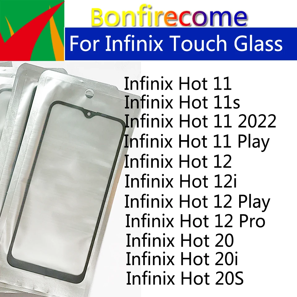 

For Infinix Hot 20 11 12 Play Pro 2022 11S 12i 20i 20S G37 Touch Screen Front Outer Glass Panel Lens With OCA Replacement