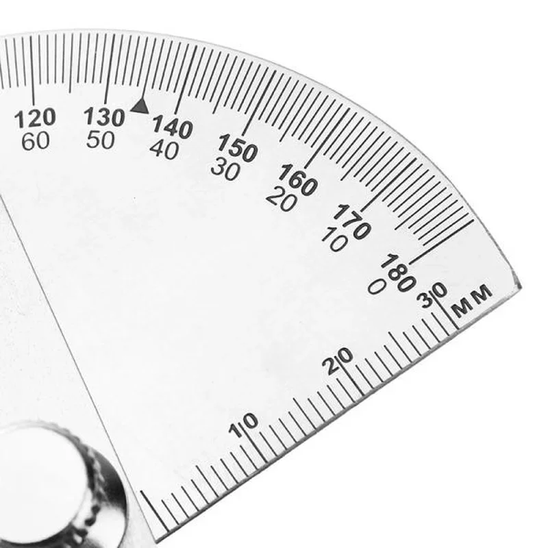 W0262A 90X150MM 180도 스테인레스 스틸 각도기 원형 각도 눈금자 도구