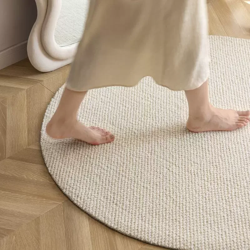 Wool Blend Round Carpet For Living Room Luxury Rugs For Bedroom Decoration Home Sofa Coffee Table Floor Mats Computer Chair Rug 3
