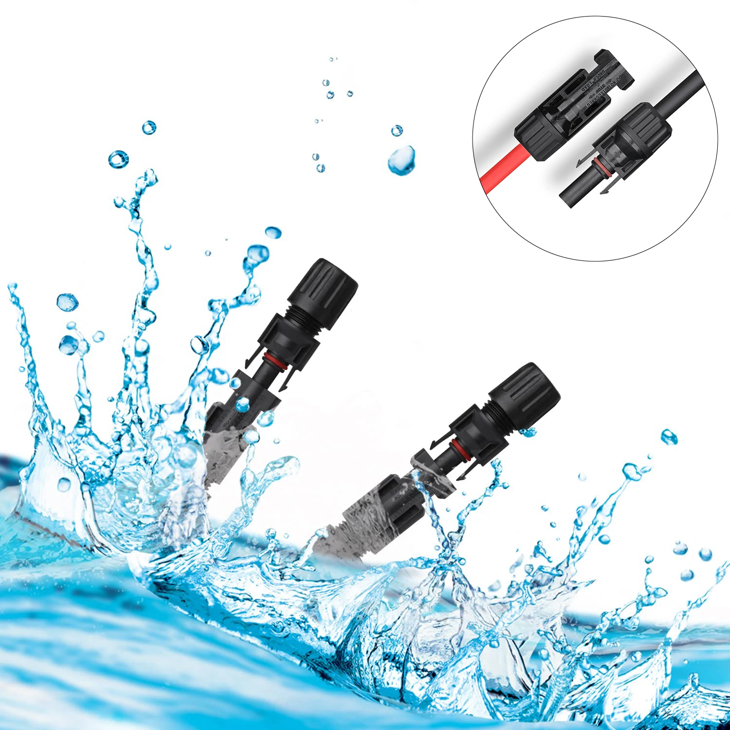 DC Solar Connector 1000V30A Panel Stecker IP67 waterproof Connectors Kit 200/100/40/20/10/5 Pcs for PV/MC Cable 2.5/4/6mm2