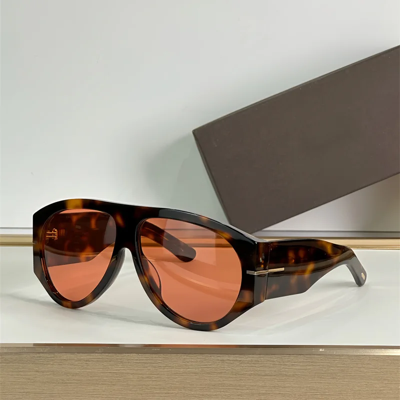 Neue Übergroße Piloten-Sonnenbrille für Damen, Modische Luxus-Großrahmen-Sonnenbrille mit Farbverlauf, Retro-Klassiker mit Dicken Gläsern – Detail 8
