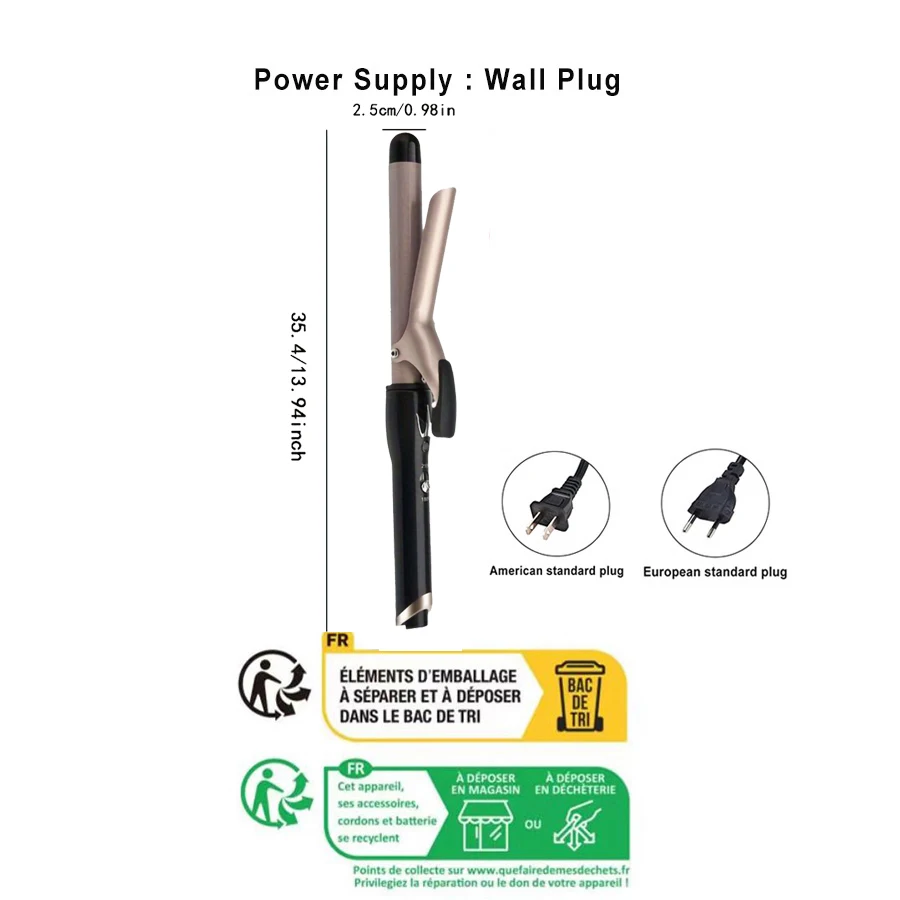 Professional curling iron Big wave electric curling rod lazy people special appliance for home