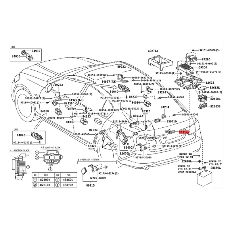 

Выключатель спуска БАГАЖНИКА АВТОМОБИЛЯ, 84840-21010 для Lexus GS300 GS430 LS460 LS600H RX300 RX350, детали переключателя задней Фрези