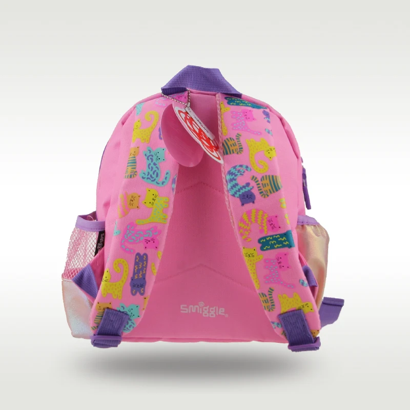 Australian Original Smiggle Children's Schoolbag Baby Backpack Kindergarten Small Class Pink Cat Cute Small Kids 1-4 Years