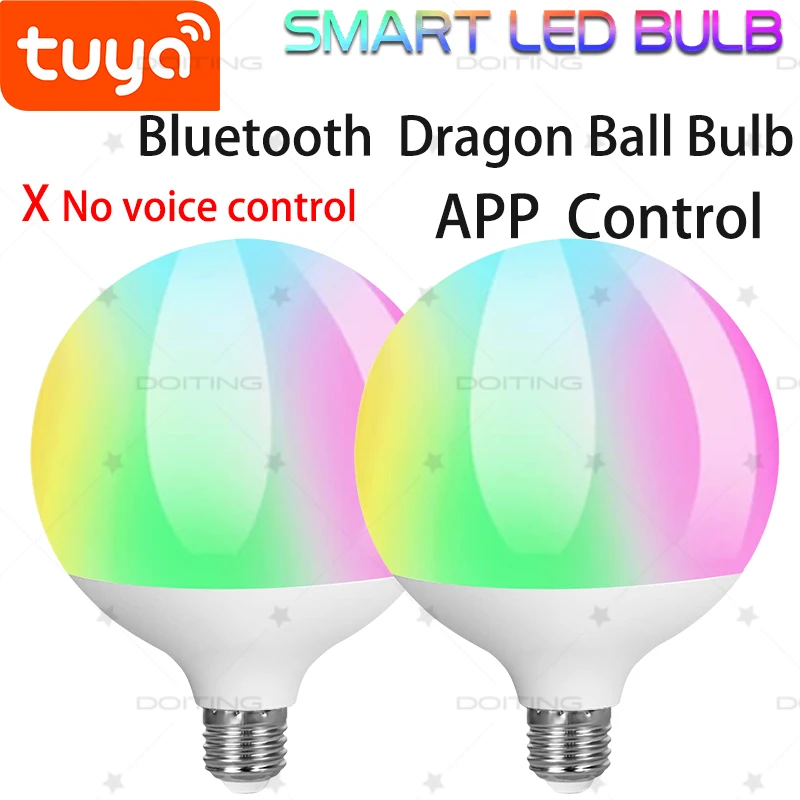 E27 Base Tuya Bluetooth Smart Dragon Ball Bulb Led Lamps 220V RGBCW Smart Life APP Light Color Changing Music Sync Group Control smart led light bulbs