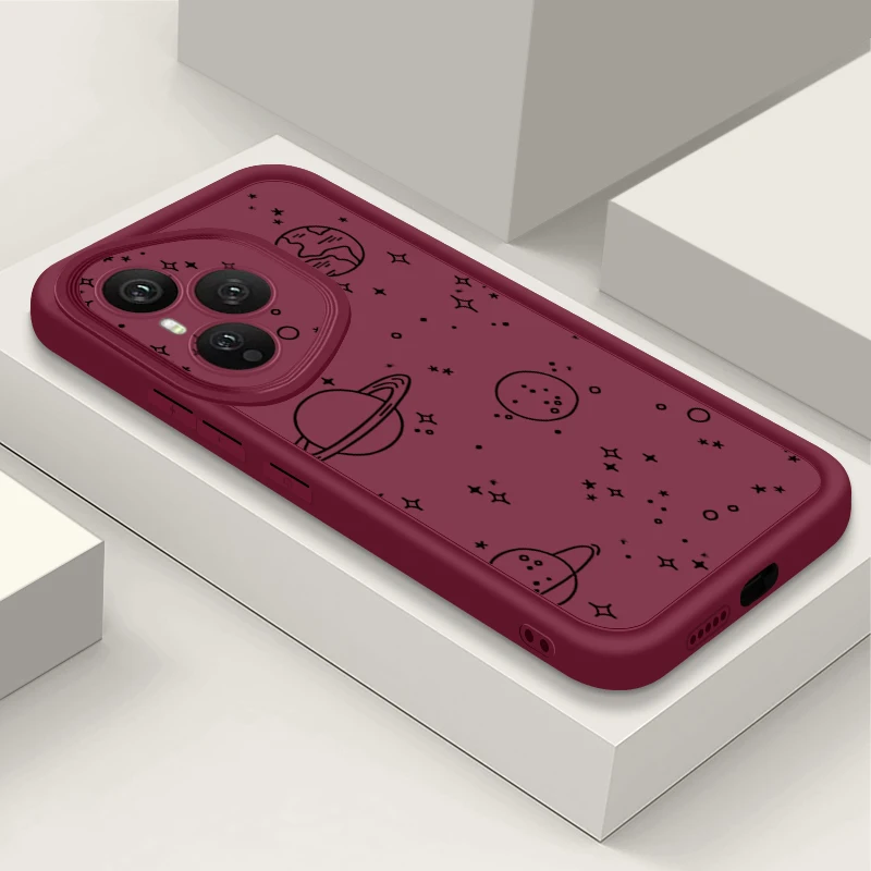 Star Moon Pattern Shockproof Soft TPU Silicone Phone Case – Stylish Protective Back Cover