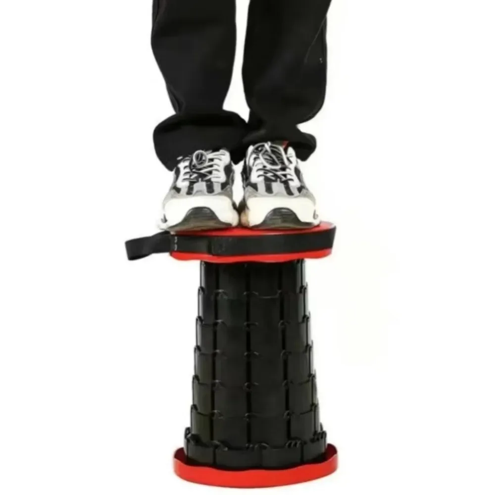 Adjustable Outdoor Travel Camping Folding Stool Plastic Fishing Stool Portable Storage Folding Telescopic Stool Storage Stool