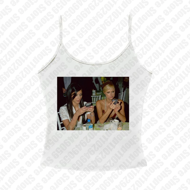 ตัวเลือกสินค้า เสื้อแขนสั้น Y2K สีขาว เสื้อแฟชั่นสไตล์ Grunge สำหรับสาวๆ