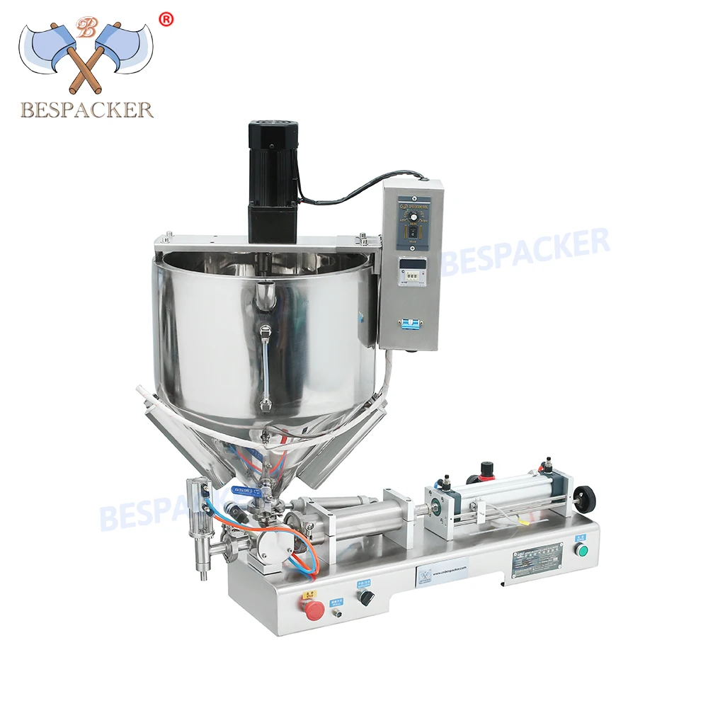 Bespacker G1WTD-1000HM Hopper With Heating And Stirring Function Filling Machine Liquid Soap Face Cream Bath Paste Water 1pcs scraper metal solder paste stirring knife phone repair opening pry tool bga reballing welding gadget diy design