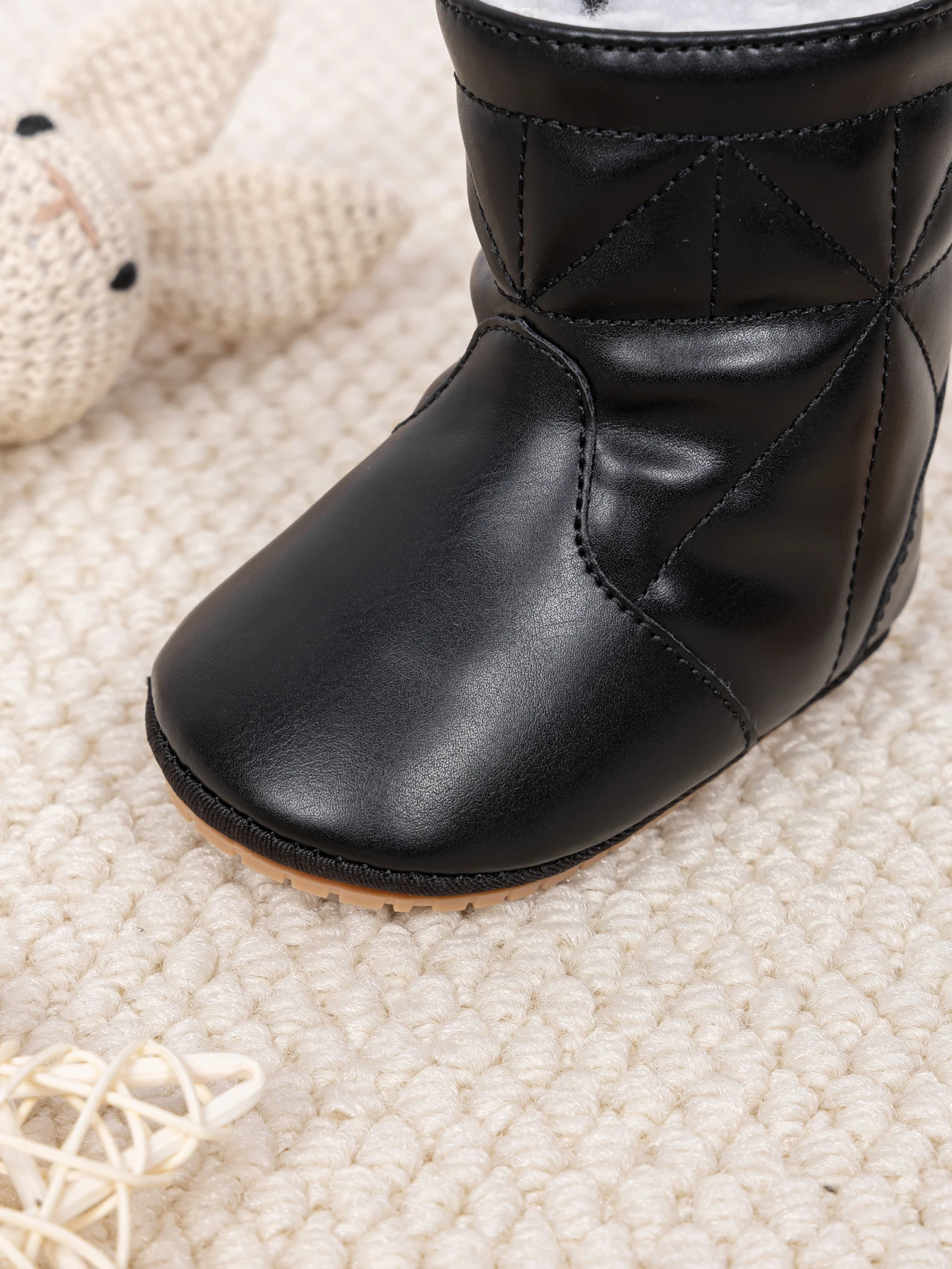 Meckior Neugeborenen Baby Stiefel Plüsch Winter dicken Boden warme Socken Stiefel weichen Boden bequeme Anti-Rutsch-Stiefel Kleinkind Schneeschuhe – Detail 9