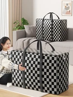 Large capacity clothing quilt storage bag Large waterproof mobile duffel bag Foldable moving doggy bag shopping bag 2