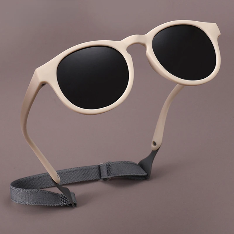 polarized sunglasses kids sunglasses Boys Girls Baby Eyewear UV400 Small Round Polarized Kids Sunglasses Silicone Flexible Safety 0-3 Years Old Children Glasses