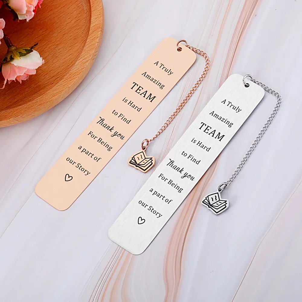

Engraved Personalized Metal Bookmark Custom Stamped Embossed Etched Carved Bookmark Stainless Steel With Tassel 1PCS