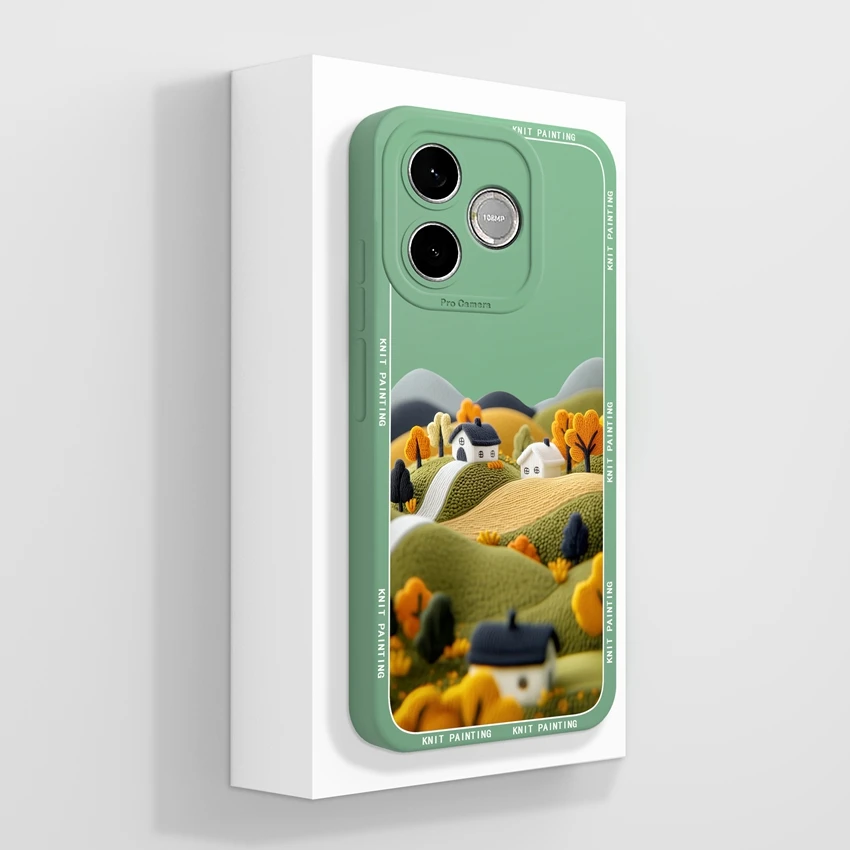 Cute Cat Claw Cartoon Print Phone Case with Camera Protection - Soft Liquid Silicone Housing