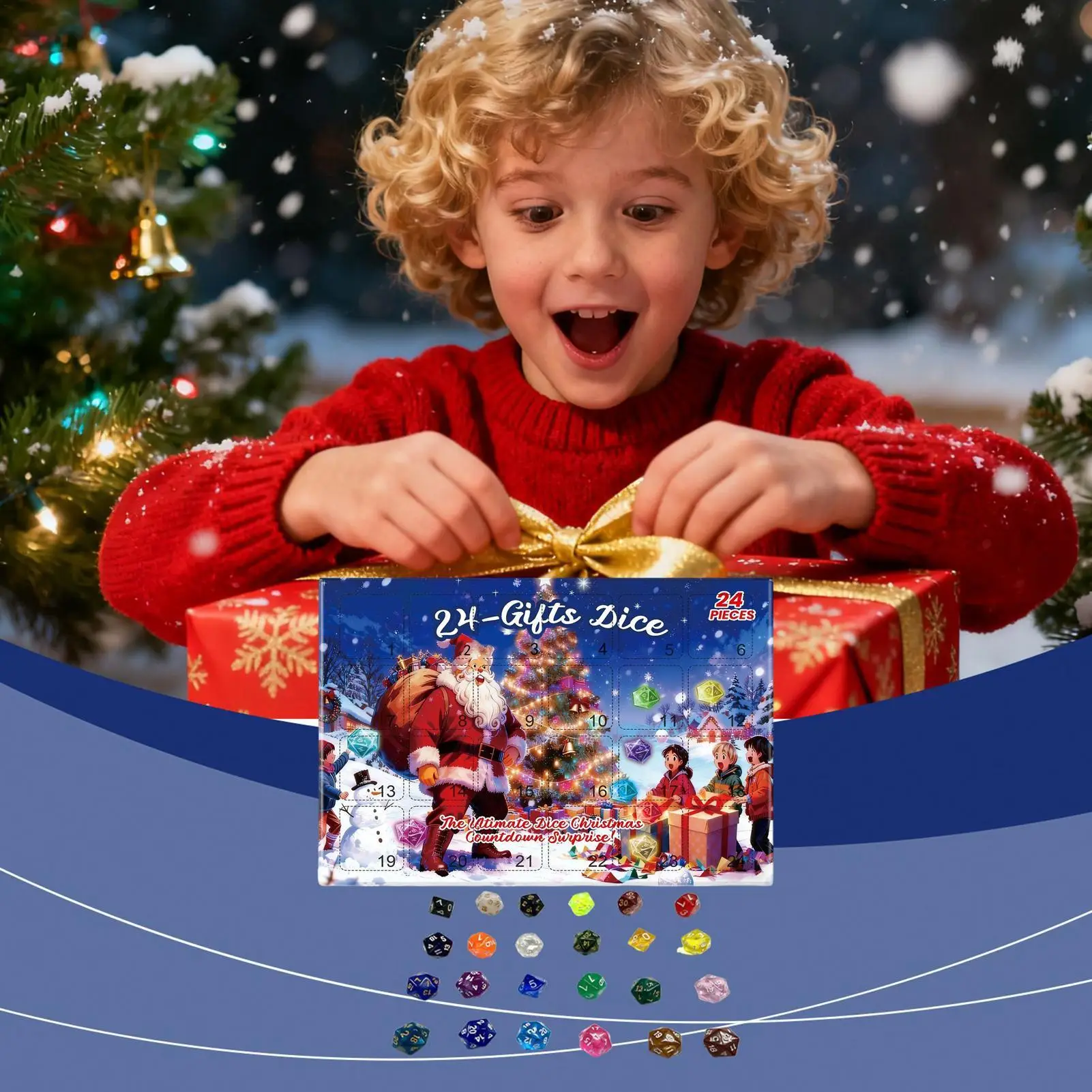 Christmas Countdown Toy Party Game Supplies 24 Days 2025 Dice Kit Advent Toy For Women Boys Girls Youth Teens Wife Husband Son