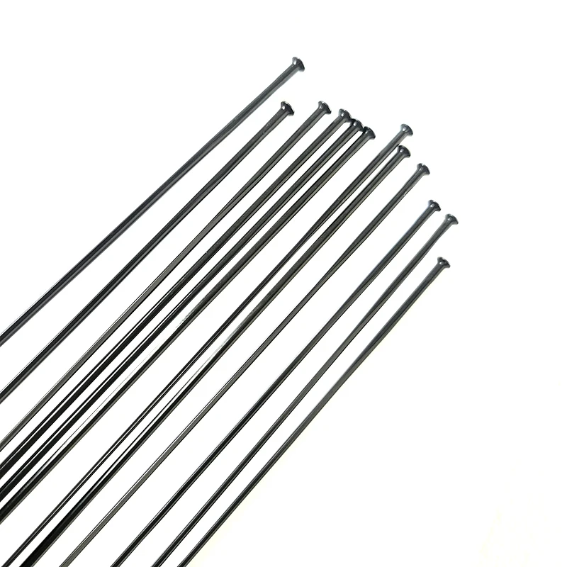 12 개/몫 필러 에어로 윙 20 스트레이트 풀 게이지 14 2.0mm 블랙 220-306mm 스테인레스 스틸 스포크 오리지널 스레드 XC CX 레이싱
