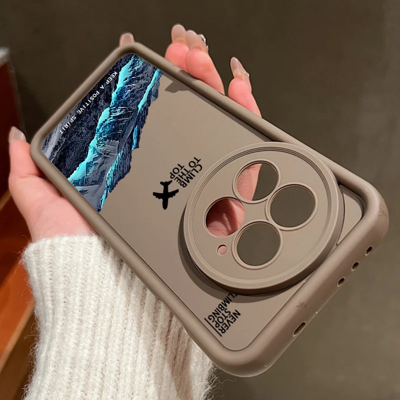 Snowy Mountains Aircrafts Shockproof Soft Silicone Phone Case
