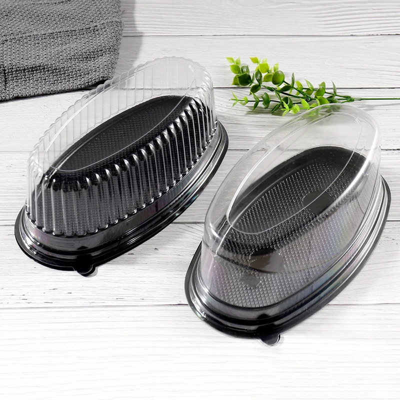 

50Pcs Clear Plastic Cheesecake Containers Disposable Take Out Containers Individual Single Cupcake Cookies Pie Pastry Dessert