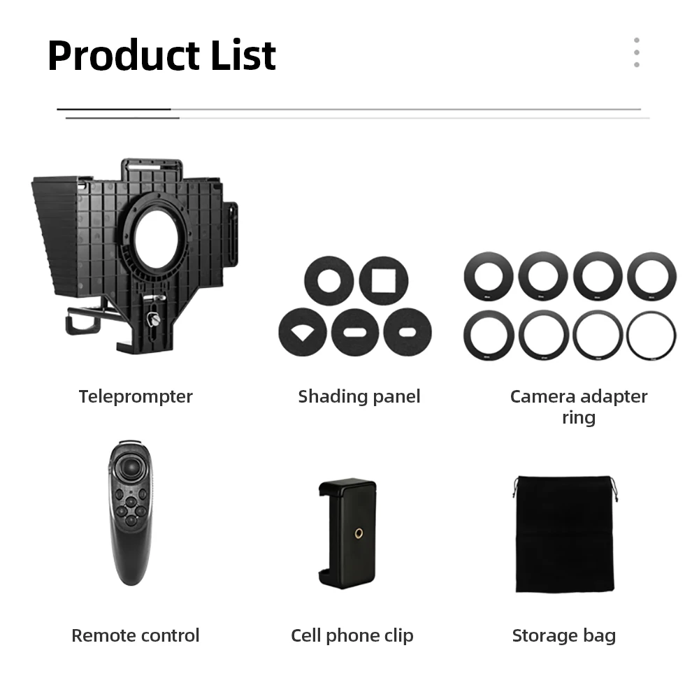 Ambitful TC3 Mini Teleprompter Phone & DSLR Recording Portable Inscriber Mobile Teleprompter Artifact Video With Remote Control