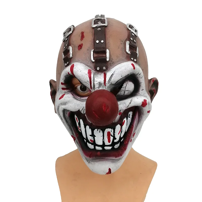 Twisted Metal-Inspired Sweet Tooth Full Face Latex Mask for Halloween and Cosplay Events