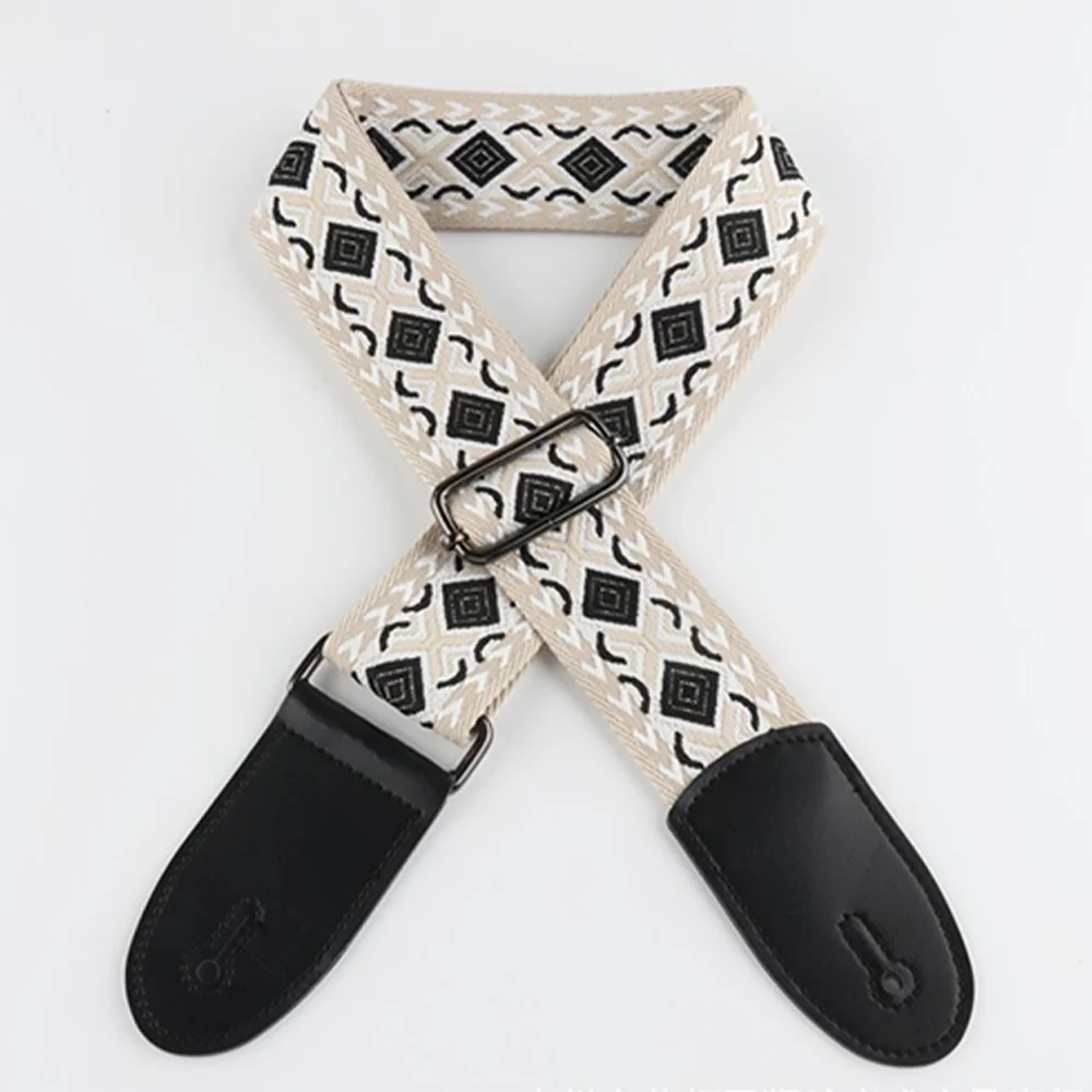 Guitar Strap With For Leopard Print Metal Buckle Guitar Strap Versatile Casual Style
