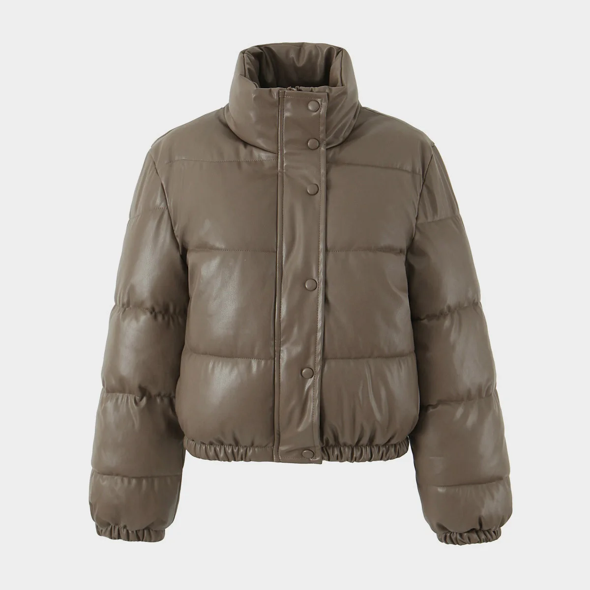 

Women Y2k Disney Down Jacket Chic Short PU Leather Padded Coat Women's Winter Thickened Bread Warm Coat Female Puffer Parkas