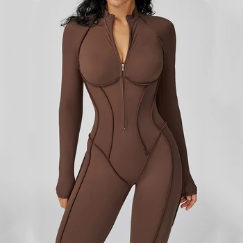 Women’s Long Sleeve Yoga Bodysuit 1