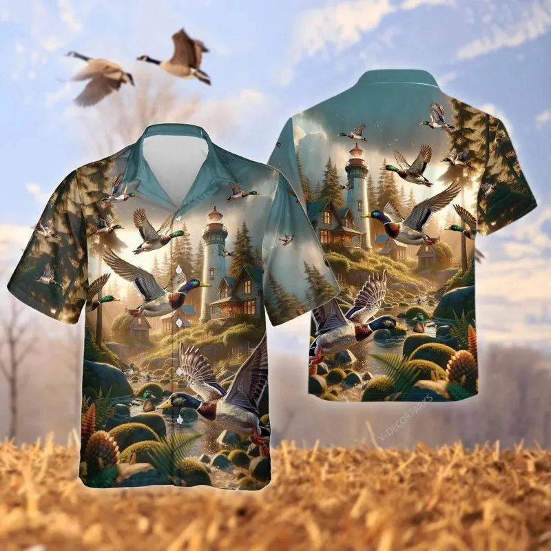 thumbnail image 1 of Camisas de camuflaje para hombre con estampado 3D de cazador de bosques, camisa hawaiana para hombre, camisetas de moda de manga corta para playa, camisetas casuales, 1 of 5