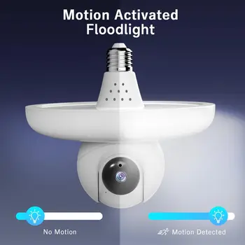 2IN1 Wireless Bulb Camera 2K WiFi Smart Home Security Camera Spotlight Wireless Surveillance Protection Camera Smart Lamp Light 1