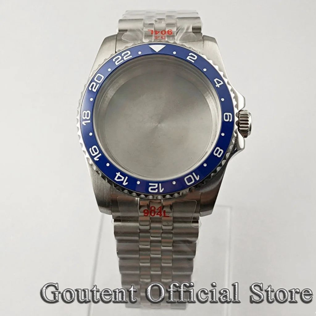 Goutent 사파이어 글래스 시계 케이스, 블루 세라믹 GMT 시계 베젤, NH34 NH35 NH36 ETA 2824 PT5000 ST2130 무브먼트, 36mm