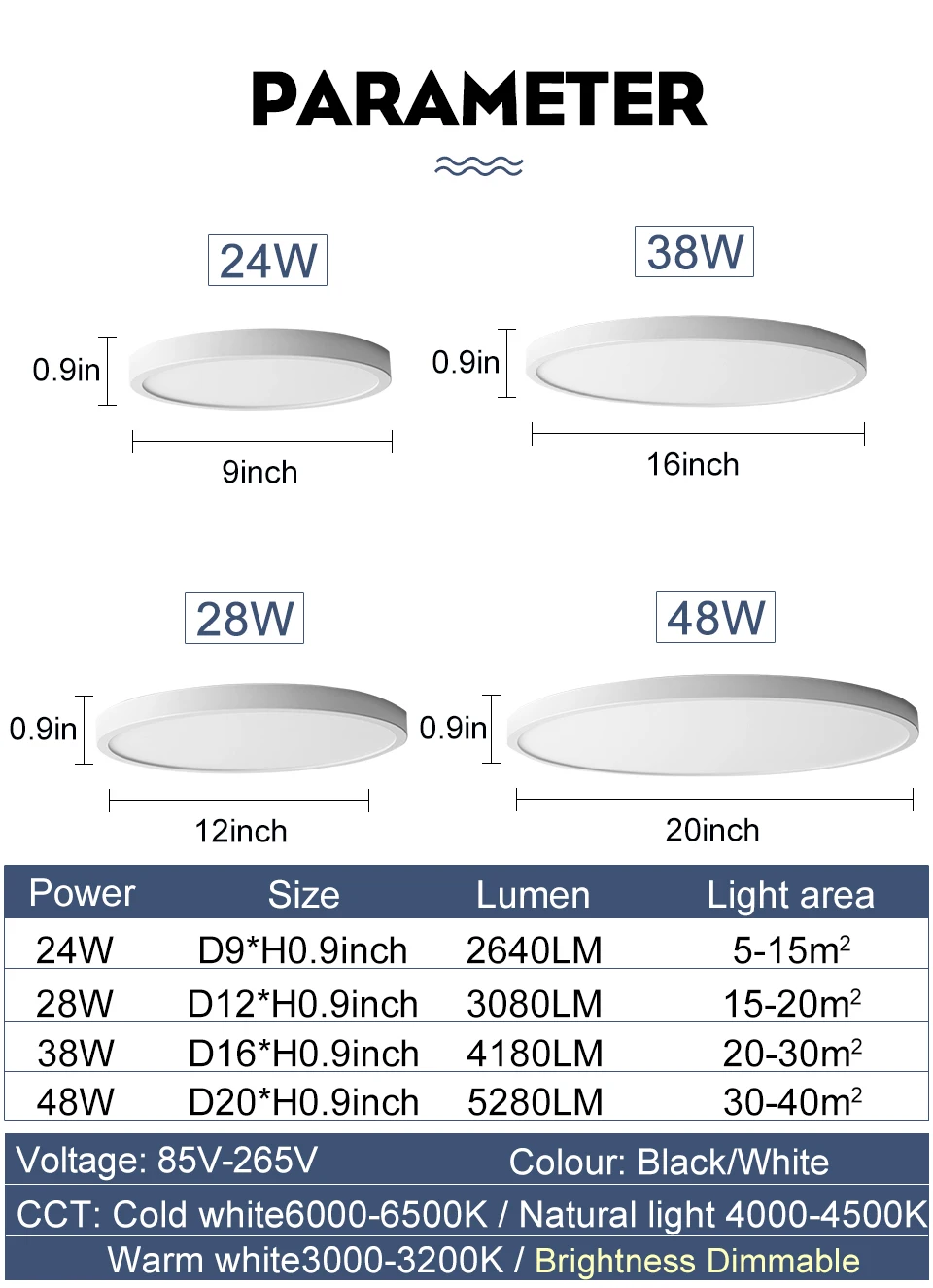 flush mount lighting MARPOU 0.9inch Ultra Thin Smart LED Ceiling Lamp APP/Remote Control Dimmable Lustre Led Ceiling Light for Living room decoration black downlights