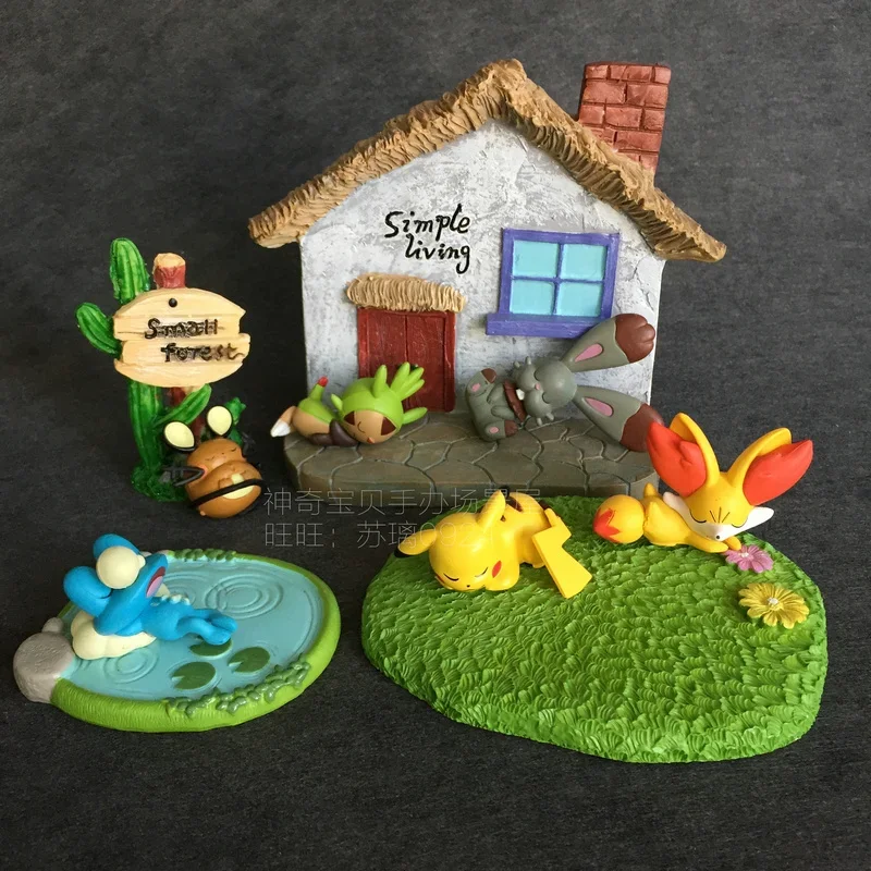 Brilliant Diamond Shining Pearl Sleeping Hand Aberdeen Scene Platform Charizard Venusaur Decoration Figure Toys