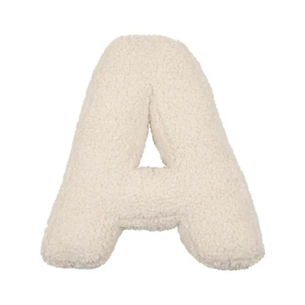 Alphabet Plush Pillow Lambswool Fabric Pillow Plush Alphabet Letter Shape Pillow for Sofa Bed Couch Office Car Seat Decoration 2