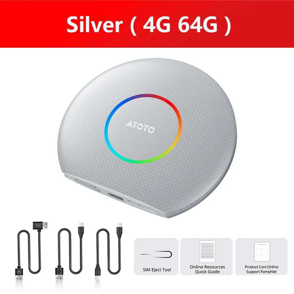 カーナビ ATOTO CarWave Wireless Car Smart Box CB6 ATOTO CB6 CarWave AI Box, Wireless CarPlay Adapter, Android